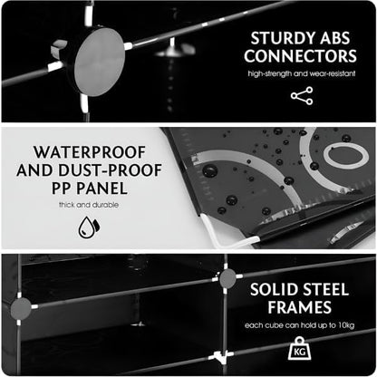 Shoe Slot Organizer Space Saving Double Tier Adjustable Shoe Slots for Closet Organization 5 Pack 5 Doors