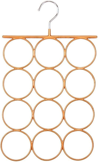 Unomor 1Pc Gold Scarf Tie Hanger Rack Slip Storage Organizer for Closet Space Saver for Ties and Scarves Multipurpose Clothes Hanger Wardrobe Display