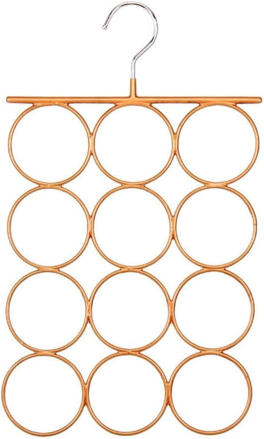 Unomor 1Pc Gold Scarf Tie Hanger Rack Slip Storage Organizer for Closet Space Saver for Ties and Scarves Multipurpose Clothes Hanger Wardrobe Display
