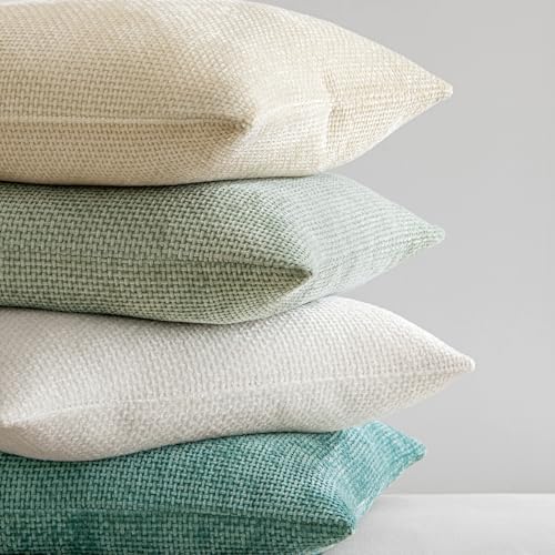 MIULEE Decorative Couch Throw Pillow Covers 18x18 Inch Light Green 2 Pack - Image 4