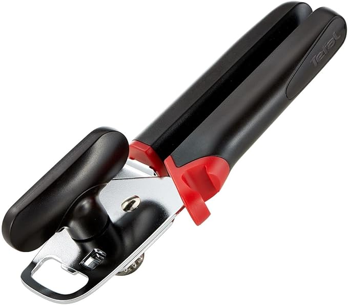 Tefal Can Opener, Plastic, Black and Red, 1 Item