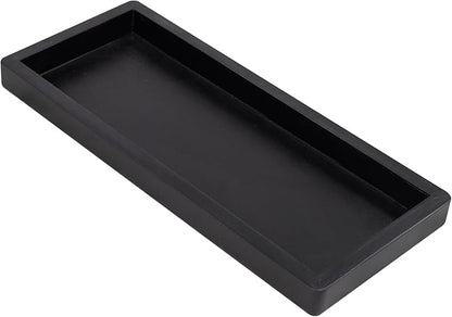 MAONAME Black Bathroom Vanity Tray, Rustic Long Narrow Tray, Rectangle Farmhouse Wood Trays, Countertop Organizer Trays for Candle, Perfume, 15.7" L x 6.8" W