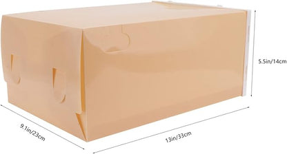 Cabilock Shoe Box for Men 2 Pack Storage Containers Thick Plastic Waterproof Easy to View Access