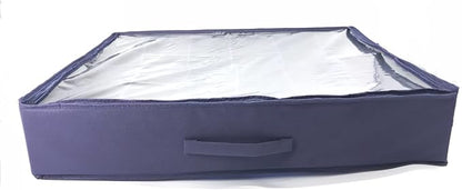 UNIWARE Space Saving Organizer (29.5"x23.6"x6" Navy Blue 12 Pair Shoe Organizer)
