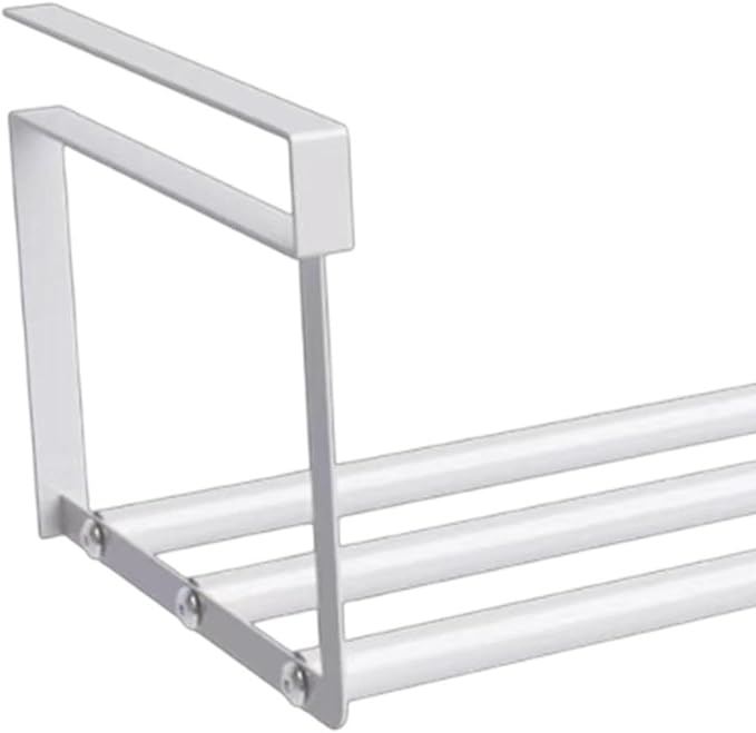 Hanging Storage Rack for Shoes and Books Under Cabinet, White