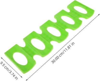 Mobestech 2pcs Fridge Silicone Beer Can Organizer Wine Bottle Stacker Refrigerator Space Saver Drink Holder Rack for Home Party Bar Green