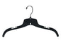 NAHANCO 25500BHMG Plastic Shirt/Dress Hanger with Black Swivel Hook and Molded Non-Slip Shoulders, Heavy Weight, 17", Black (Pack of 100)