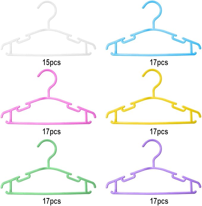 GoodtoU Baby Hangers, 100 Pack Kids Plastic Hangers for Small Childrens Baby Clothes Infant Child Nursery Closet Organization