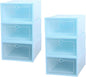 6pcs Shoe Storage Organizer Storage Box Plastic Drawer- for Shoes Easy to View