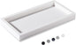 Small Silicone Bathroom Vanity Tray Rectangle Soap and Sponge Holder Kitchen Sink Organizer for Scrubber, Lotion Bottles, Perfume, Jewelry, Candle, Key Trinket Ring, White