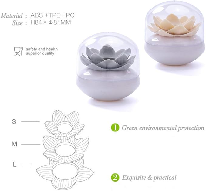 2 Pack Creative Lotus Cotton Swab Holder Q-Tips Toothpicks Holder Table Decorate Cotton Bud Storage Box Organizer