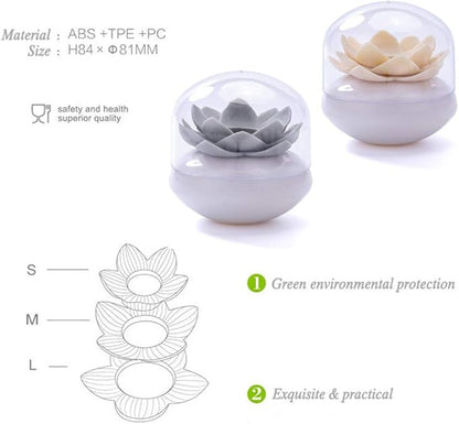 2 Pack Creative Lotus Cotton Swab Holder Q-Tips Toothpicks Holder Table Decorate Cotton Bud Storage Box Organizer
