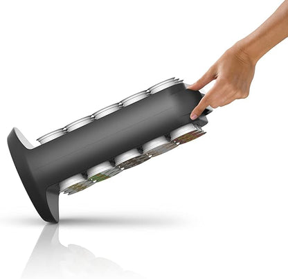 Mind Reader Single Serve Coffee Pod Storage, 30 Pod Capacity, Countertop Organizer, 6.75"L x 6.25"W x 12.5"H, Black