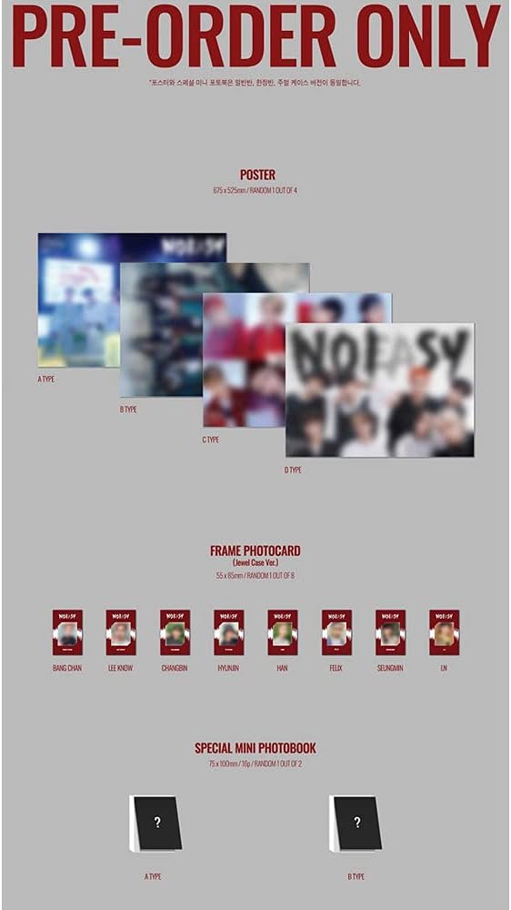 STRAY KIDS - 2nd album NOEASY Jewel Case [No poster] (I.N ver.)