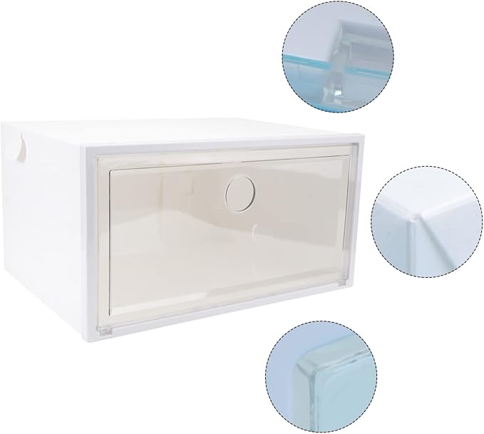 1pc Shoe Storage Box Organizer for Home Capacity Dust Container Side Opening Door for Sneakers Accessories and Items