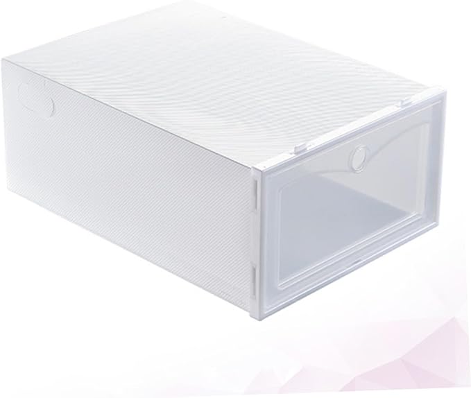 12pcs White Shoe Storage Boxes with Thickened Lid, 33x23x13cm Stackable Shoe Containers for Dust and Moisture Protection, Closet Organizer for Sneakers and Boots
