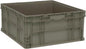 Quantum RSO2422-11 Stacker Straight Wall Container, 24"L x 22-1/2"W x 11"H, Up to 175 Lbs. Stack Capacity, Polyethylene, Gray