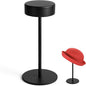 exquis Metal Hat Stand for Desk or Shelf, Hat Display Holder for Caps, Fedoras & Cowboy Hats, Stable Desktop Hat Rack, Black (1 Pack)