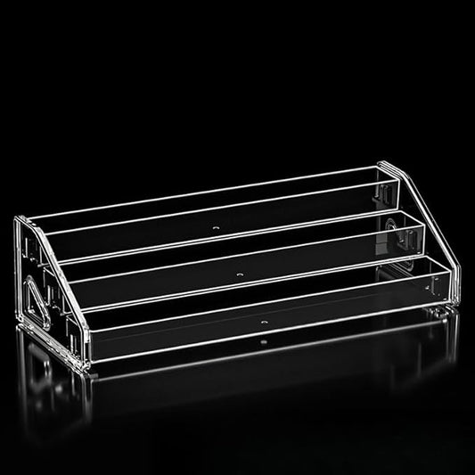 Acrylic Display Rack Cosmetic Large 3 Tiers Organizer Display Cases for Perfumes, Eyeshadow Palettes, Candy, Cookies, Figures