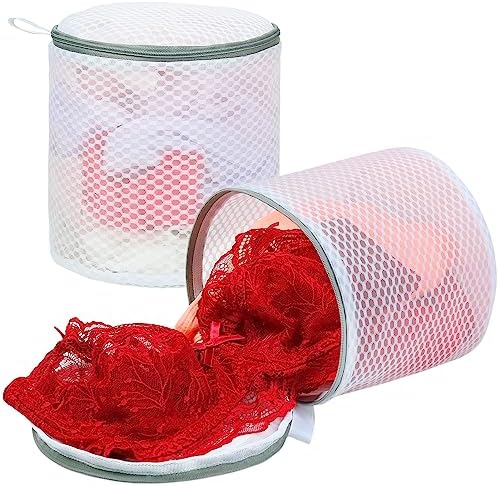 Vivifying Bra Laundry Bags, 2 Pack, 7 x 7.5 Inch Mesh Wash Bags by Vivifying