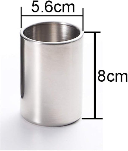 1 Piece Stainless Steel Fruit Fork & Jar Holder, Kitchen Utensil, Coffee Spoon Holder, Cup - Silver-Tone
