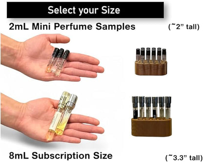 Perfume Sample Organizer for Bathroom or Vanity – Ideal Makeup and Skincare Storage, Desk and Bathroom Counter Organizer, Gift for Her (8mL Purple - Fits Subscription Sized Vials)