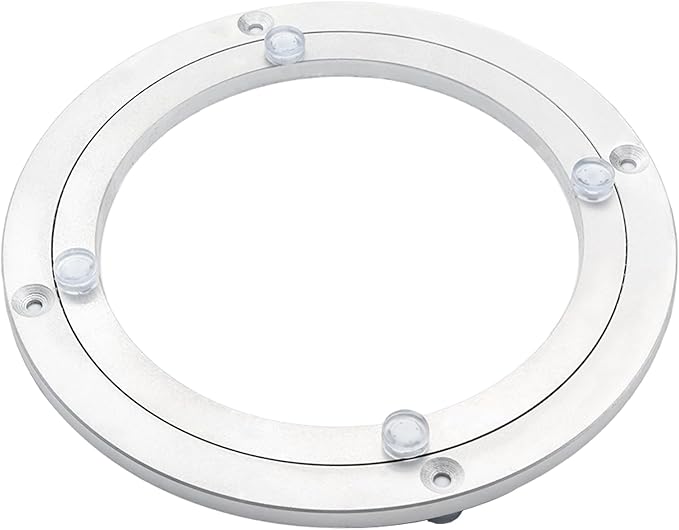 1Pcs 200mm / 7.87" Aluminum Alloy Lazy Susan Turntable Bearings, 8" Round Rotating Bearing Turntable Base(Base Only), for Kitchen Storage, Corner Shelves, Book Rack
