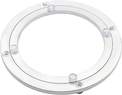 1Pcs 200mm / 7.87" Aluminum Alloy Lazy Susan Turntable Bearings, 8" Round Rotating Bearing Turntable Base(Base Only), for Kitchen Storage, Corner Shelves, Book Rack
