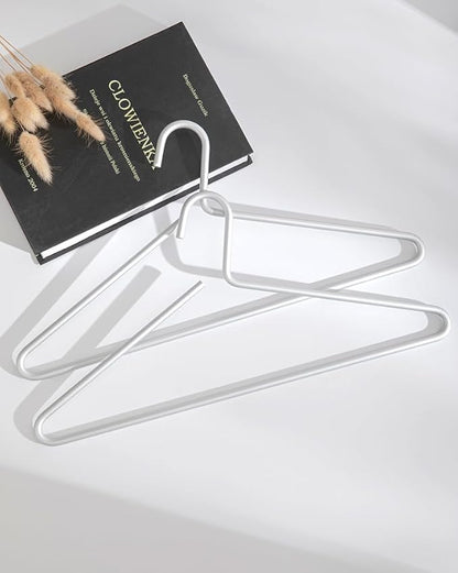 Premium Matte Silvery Aluminum Coat Hangers 10 Piece Set, 16.5” Extra Smooth & Durable Metal Shirt Dress Hanger,Aluminum Alloy Hanger,Clothing Support,Clothing Hang