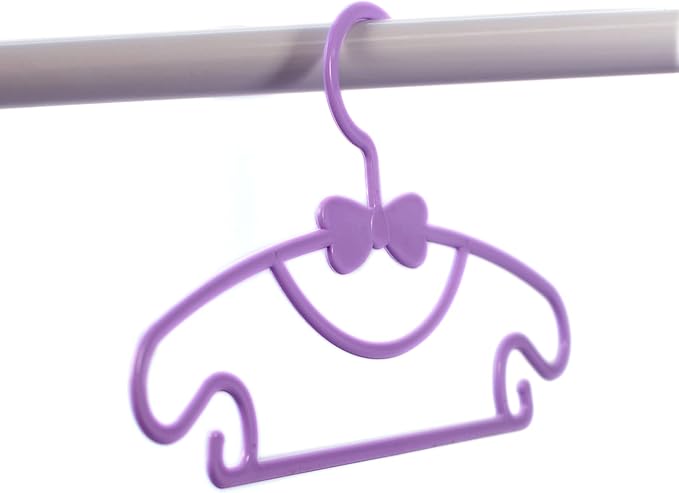 YYaaloa 60pcs Kids Clothes Hangers - Baby & Toddler Plastic Hangers (Purple, Very Durable)