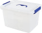 Anbers 12 Quart Clear Plastic Bin with Lid, Latching Box with Handle, Set of 1
