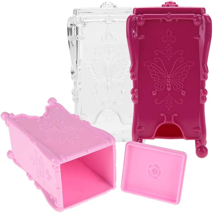 Sonew 3 Colors Cosmetic Storage Box - Makeup Cotton Pad Organizer Nail Art Wipe Cotton Storage Tools with ,Fashion appearance,Versatile Use,Ideas Girlfriend, Women, Mom