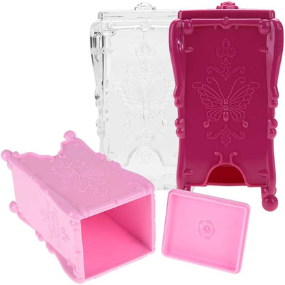 Sonew 3 Colors Cosmetic Storage Box - Makeup Cotton Pad Organizer Nail Art Wipe Cotton Storage Tools with ,Fashion appearance,Versatile Use,Ideas Girlfriend, Women, Mom
