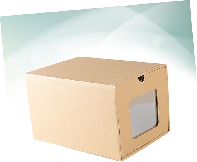 Foldable Drawer Type Shoe Storage Box Thickened Cowhide Paper Organizer for Women High Heels Stackable and Easy Access for Home Shoe Organization