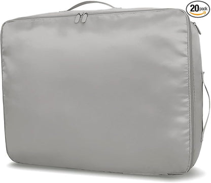 MECOLOR Space Saver Compression Storage Bags, Clothes, Bedding, Duvet Storage, Bedding Organiser with Zipper, Pillow, Carrier Bag Storage (lightgray, XL)
