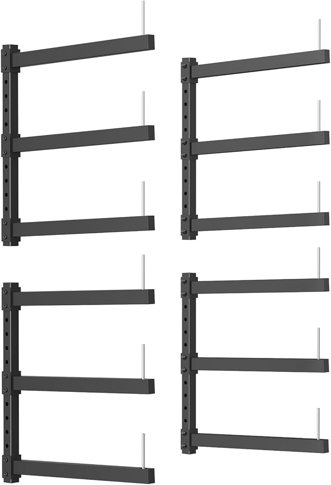 Lumber Storage Rack Wall Mount - Wood Storage Racks Heavy Duty Metal Shelf Wall Mount Wood Organizer Racks for Shed, Workshop, Garage, Basement, Wall Storage Racks - Indoor & Outdoor Use