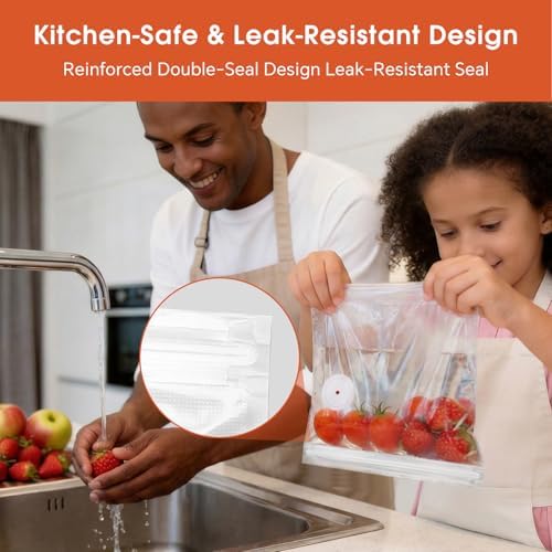 Reusable Vacuum Sealer Bags, 42 Pack 3 Sizes + 7 Clips, BPA Free - Image 4