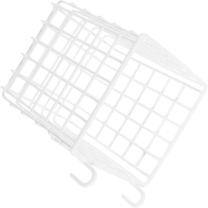 OUNONA Door Wire Basket Organizer for Kitchen and Bathroom Metal Storage Rack Hooks Hanging Cabinet Basket for Pantry and Craft Room Space-Saving Design