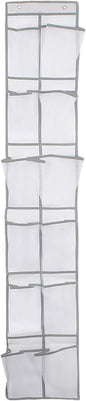 Alvinlite Over The Door Shoe Organizer 12 Pockets Boots Hanging Storage Shoe Rack for Closet White