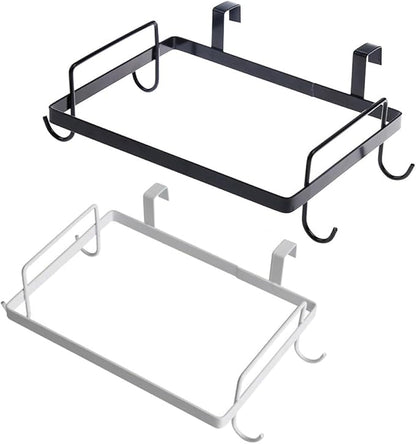2pcs Kitchen Cabinet Trash Bag Holder Metal Rack for Hanging Garbage Bags Multipurpose Storage Organizer for Kitchen Pantry Bathroom Office Scratch-resistant Design