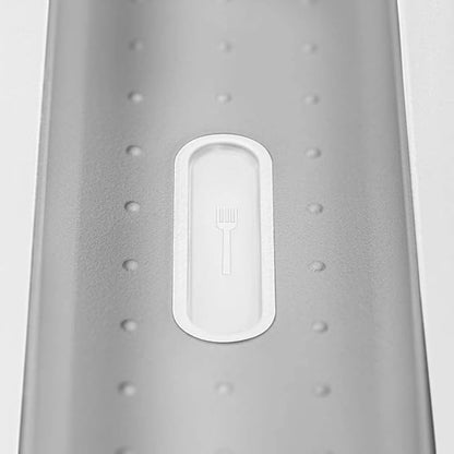madesmart Silverware White Expandable Tray Classic Collection | 8-Compartments | Icons to Help sort Flatware, Cutlery, Utensils | Soft-Grip Lining | BPA-Free