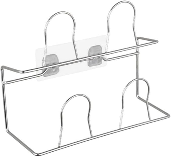 BESPORTBLE Double-Layer Shoes Rack Wall Mount Slippers Hanging Shelf Slipper Storage Organizer (White)