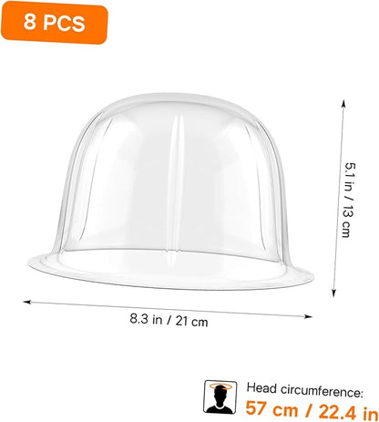 SOIMISS 8Pcs Plastic Hat Stand Rack Tabletop Hat Holders Display Wig Stand Cap Rack Wig Holder for Home Travel 57CM White