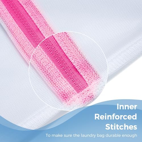 BAGAIL Laundry Bags Mesh Wash Bag for Intimates Lingerie and Delicates, 5Pcs (1XL,2L,2M) (Pack of 2) - Image 6