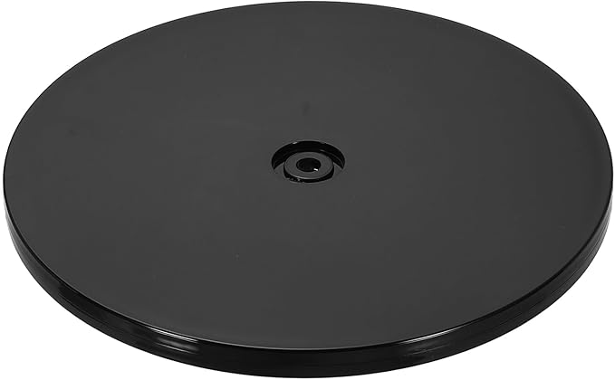 uxcell 1Pack Acrylic Lazy Susan Turntable, 8" Spinner Lazy Susan Turntable Organizer, Acrylic Ball Bearing Rotating Tray for Pantry Spice Rack Decorating, Black