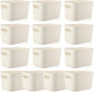 Zopeal Plastic Storage Bins 10 Pcs White Pantry Organizer Bins Small Baskets Storage Containers for Home Kitchen (10 x 7 x 6 Inch)