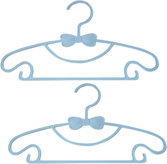 YYaaloa 30pcs Kids Clothes Hangers - Baby & Toddler Plastic Hangers (Blue, 30pcs)