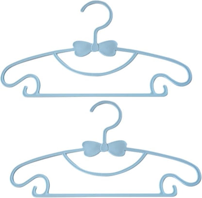 YYaaloa 30pcs Kids Clothes Hangers - Baby & Toddler Plastic Hangers (Blue, 30pcs)