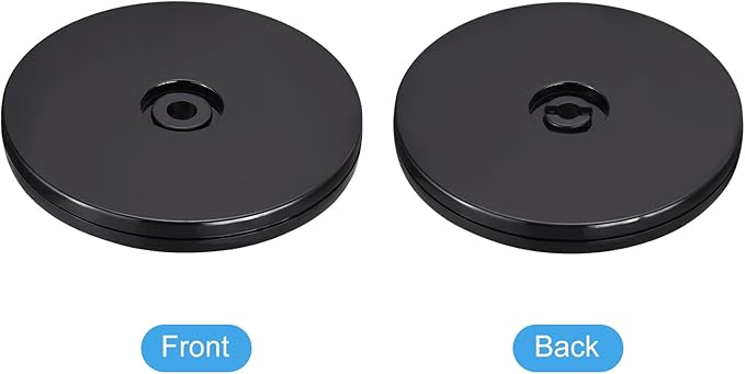 MECCANIXITY 4inch Rotating Swivel Stand with Steel Ball Bearings Lazy Susan Base Turntable for Kitchen Corner Cabinets, Black Pack of 4