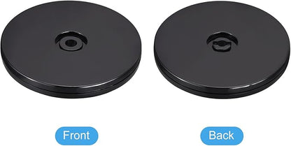 MECCANIXITY 4inch Rotating Swivel Stand with Steel Ball Bearings Lazy Susan Base Turntable for Kitchen Corner Cabinets, Black Pack of 4